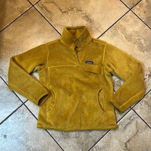 PATAGONIA Re-Tool Snap-T Pullover Women Small Mustard